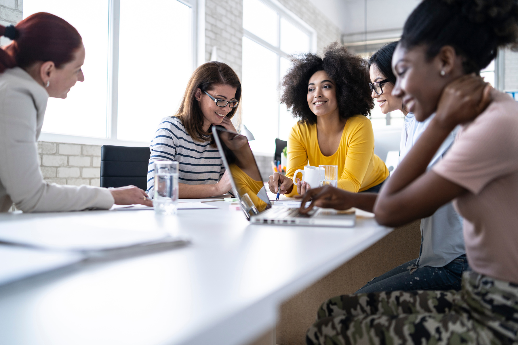 Group of women working